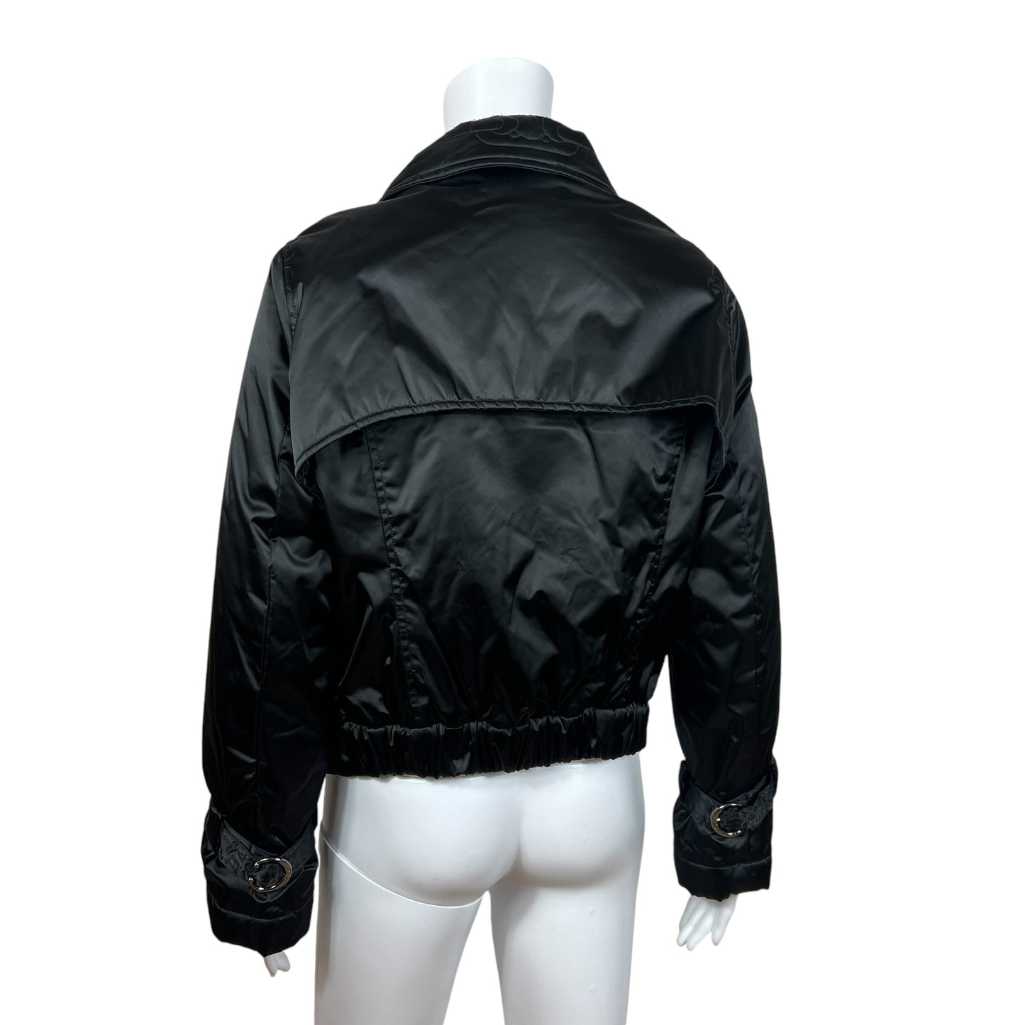 Celine Black Bomber Puffer Coat with High Collar
