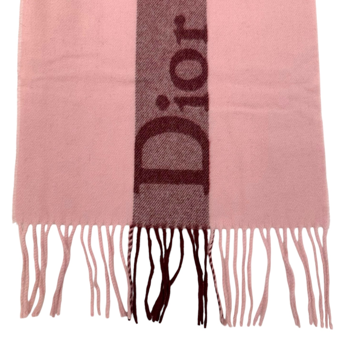 Christian Dior Pink Cashmere Logo Scarf - Outfit Repeater