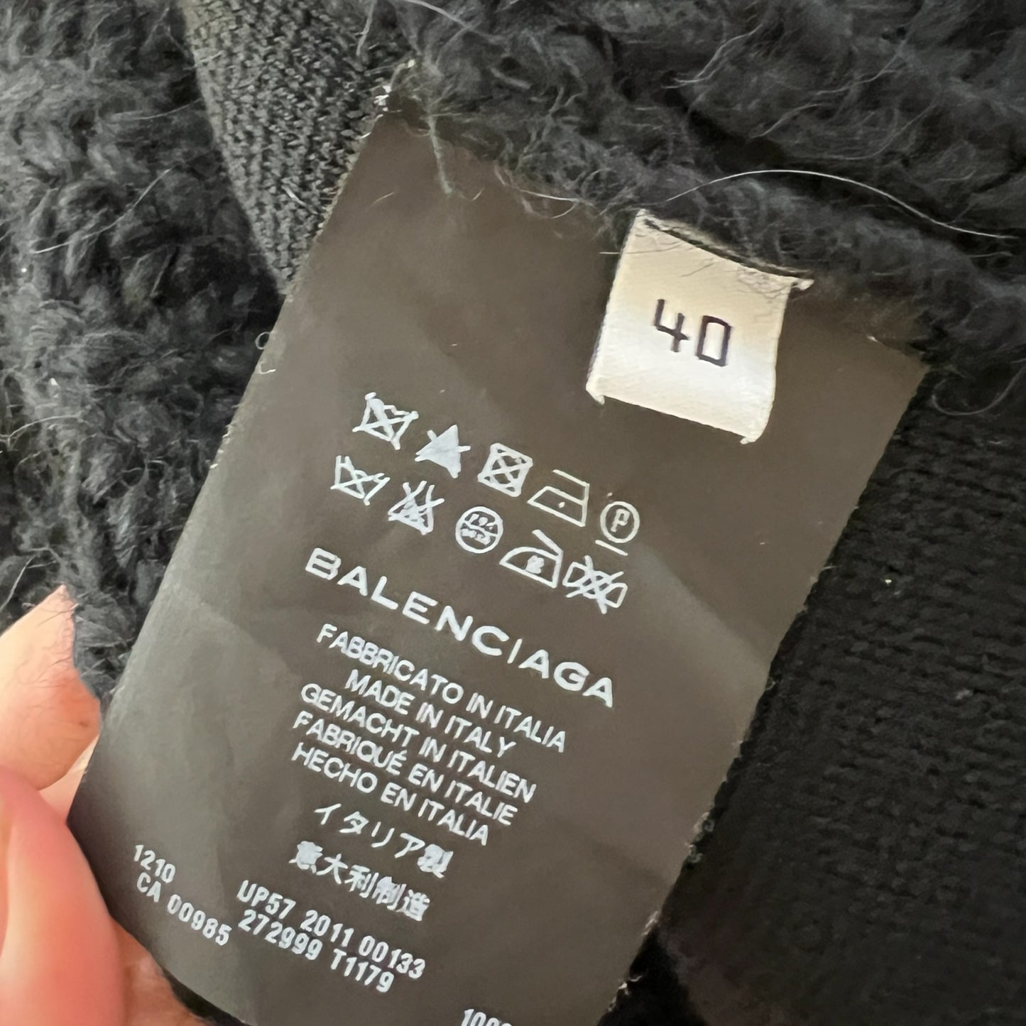 Balenciaga Black Oversized Cardigan Jacket