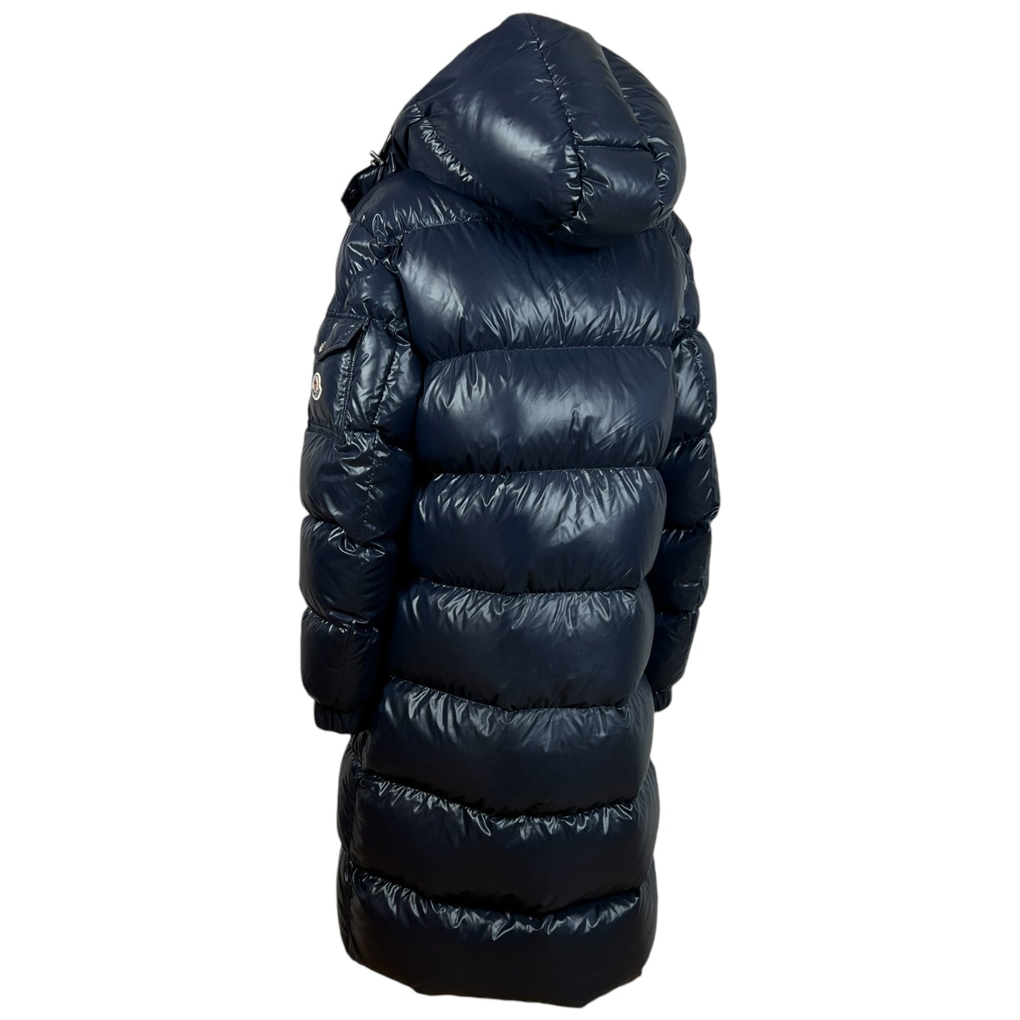 Moncler Navy Blue Long Down Fill Puffer Coat