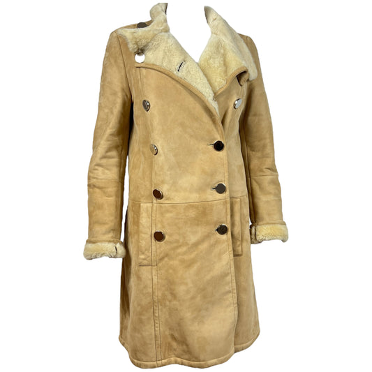 Gucci Tan Shearling Trench Coat