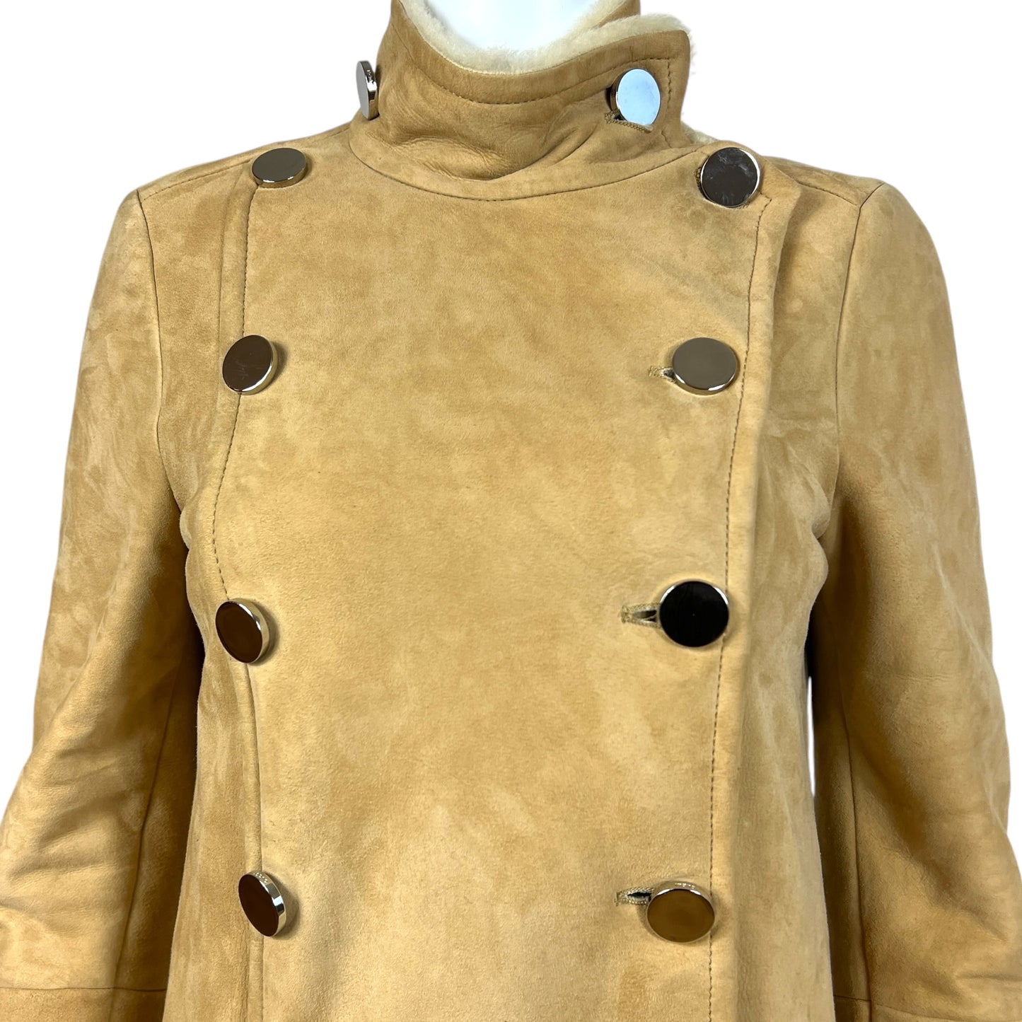 Gucci Tan Shearling Trench Coat