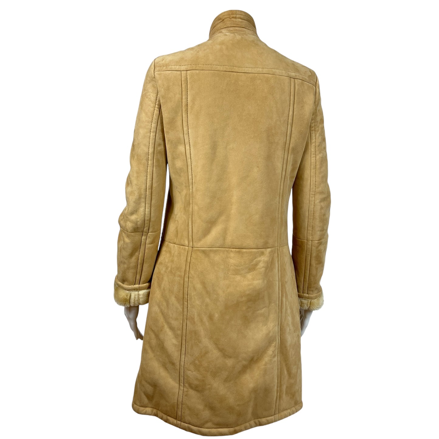 Gucci Tan Shearling Trench Coat