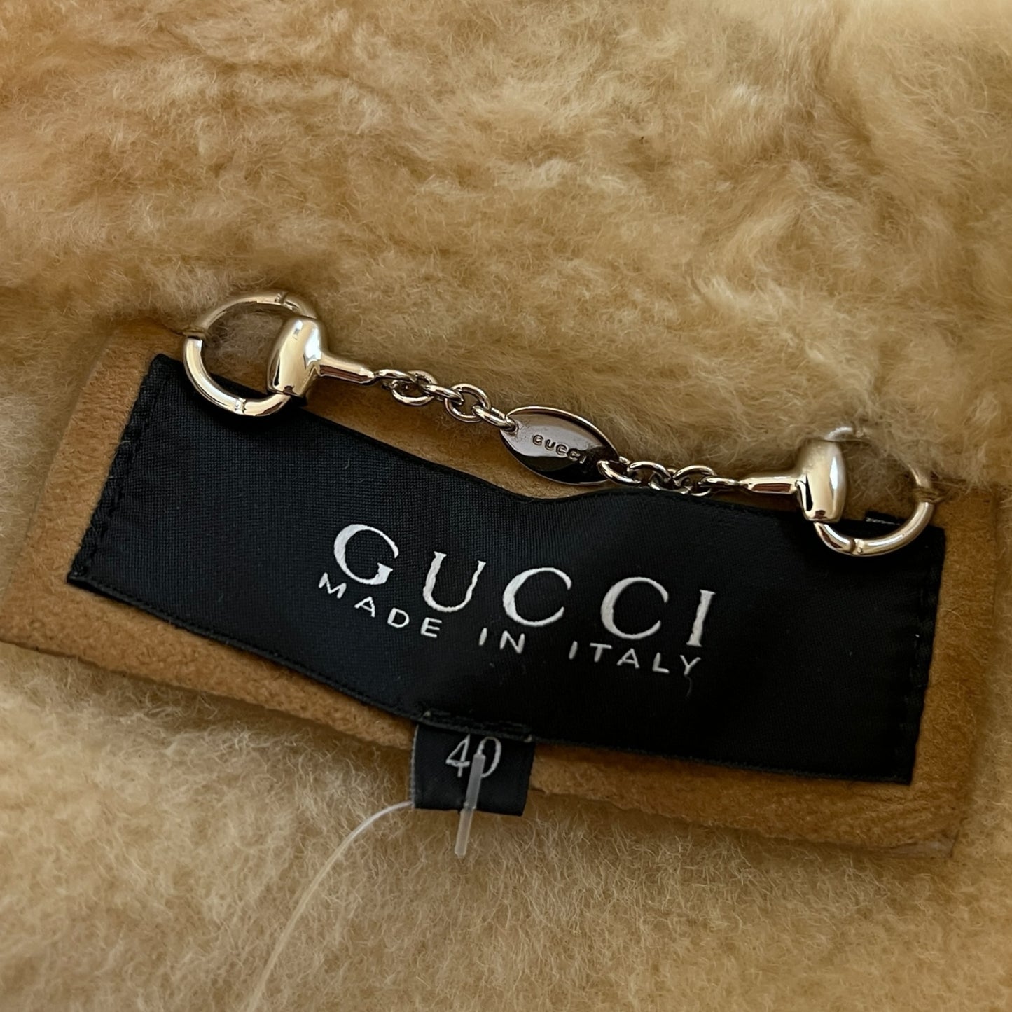Gucci Tan Shearling Trench Coat