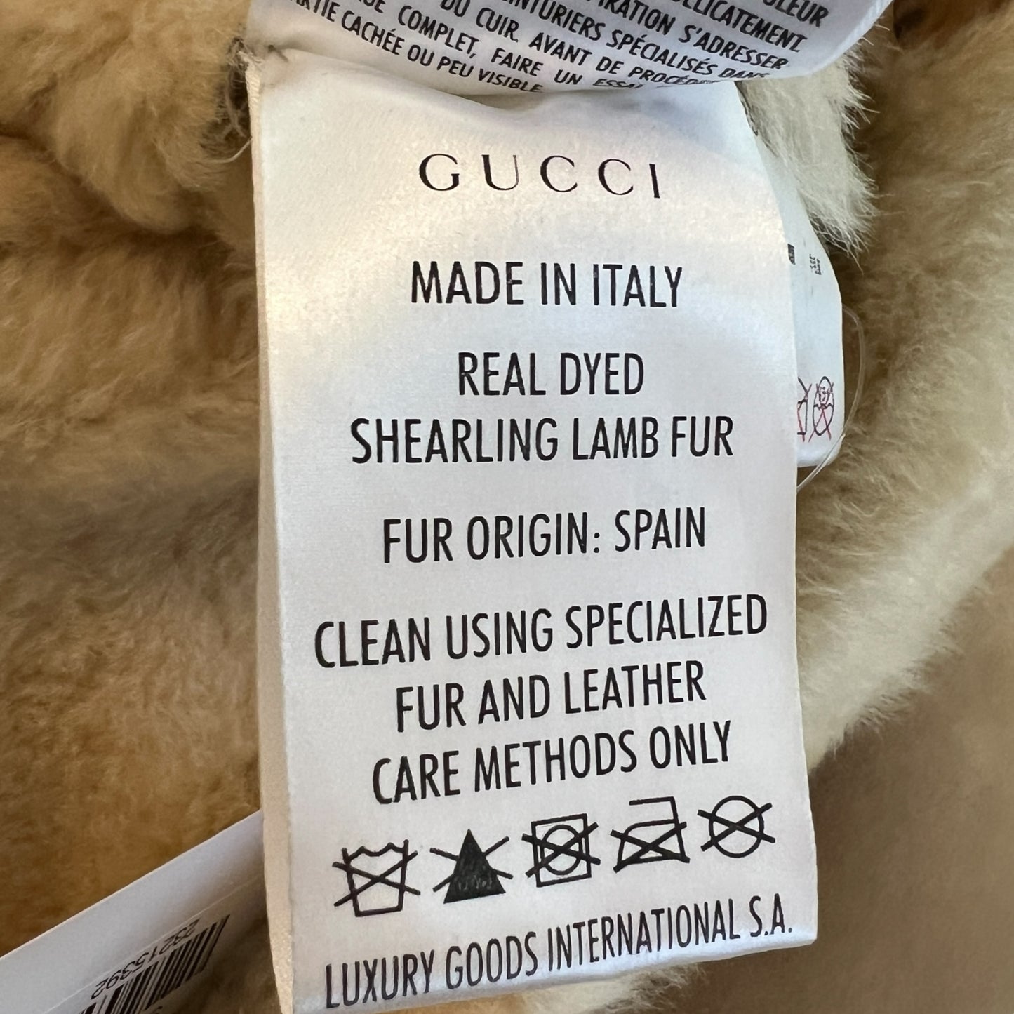 Gucci Tan Shearling Trench Coat