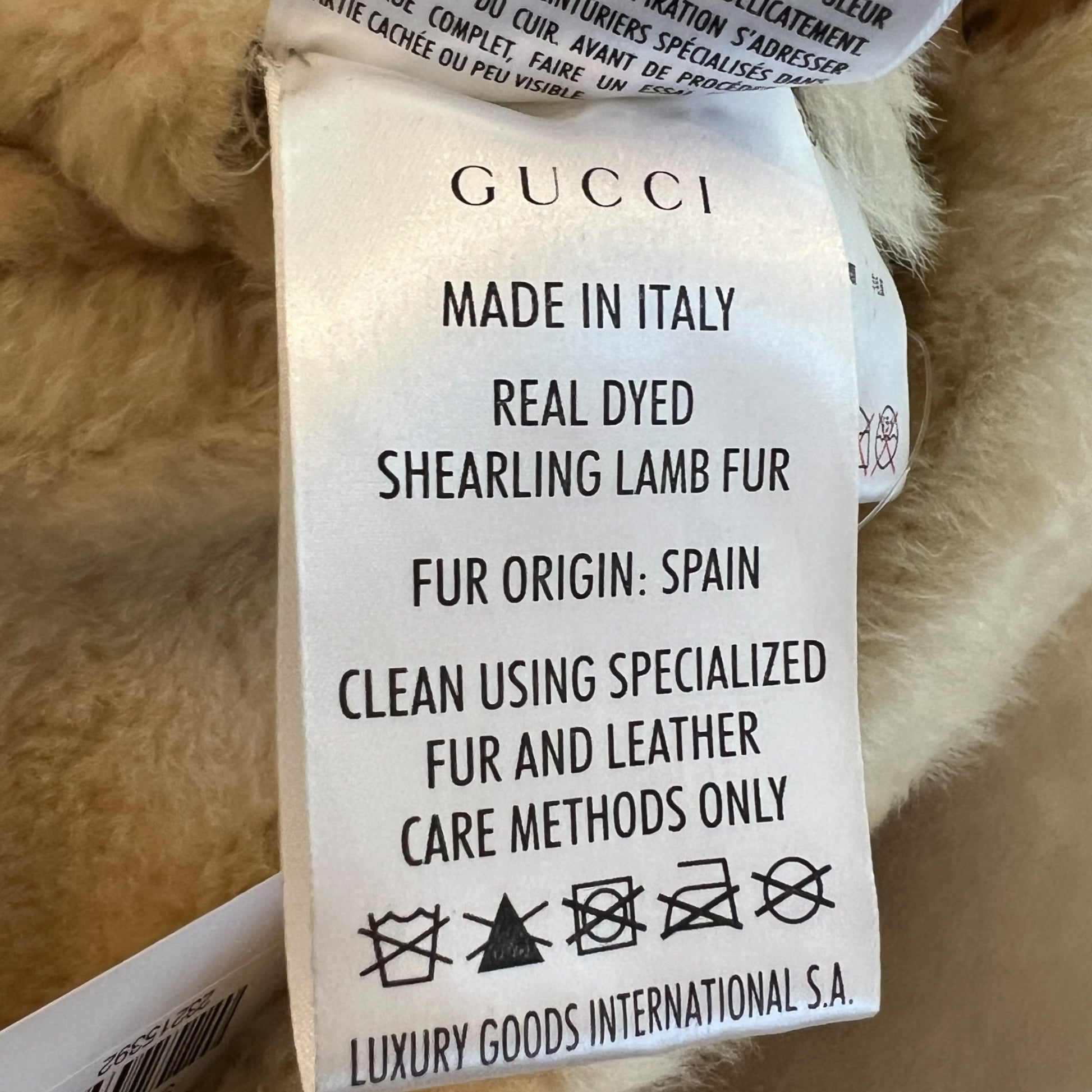 Gucci Tan Shearling Trench Coat