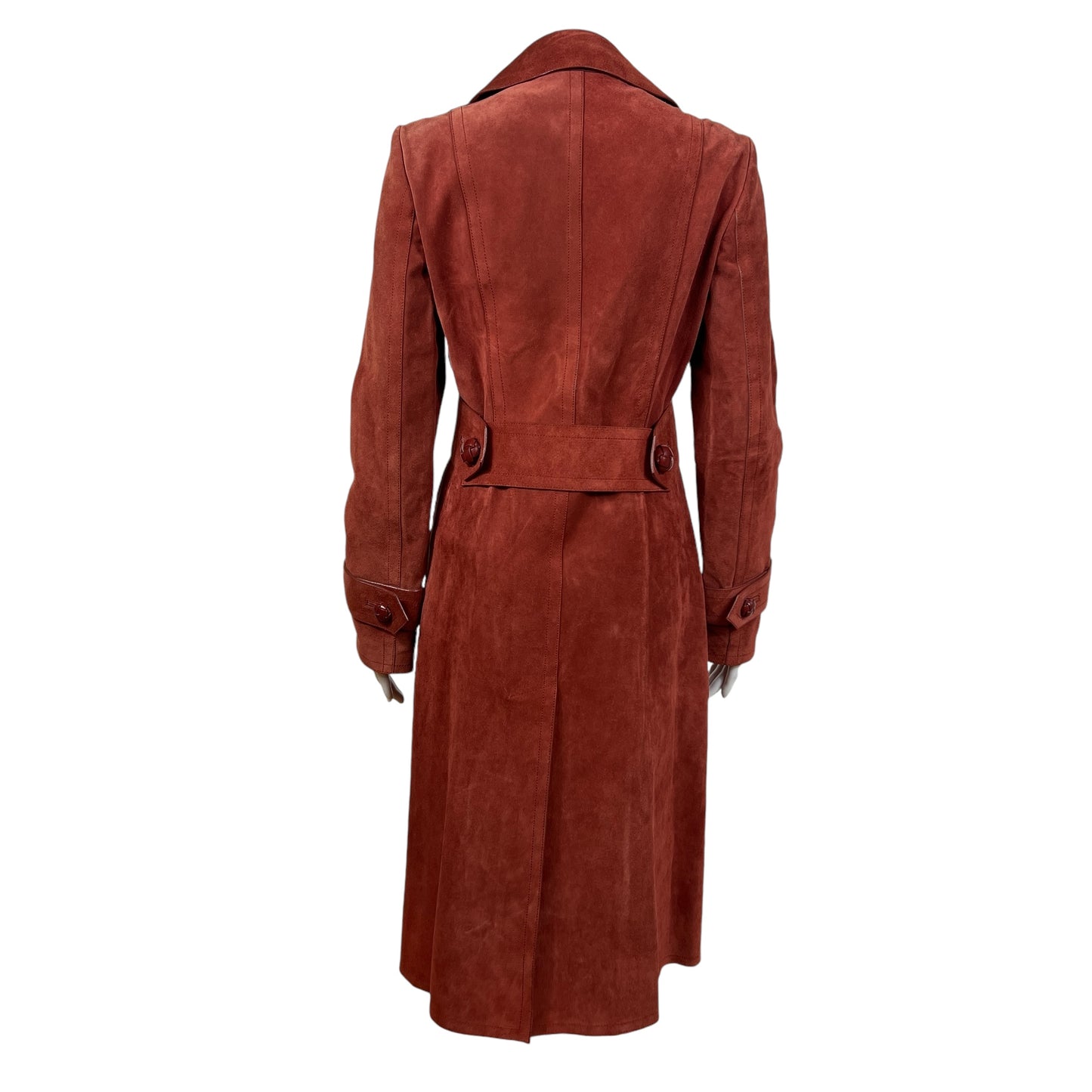 Gucci Red Suede Trench Coat