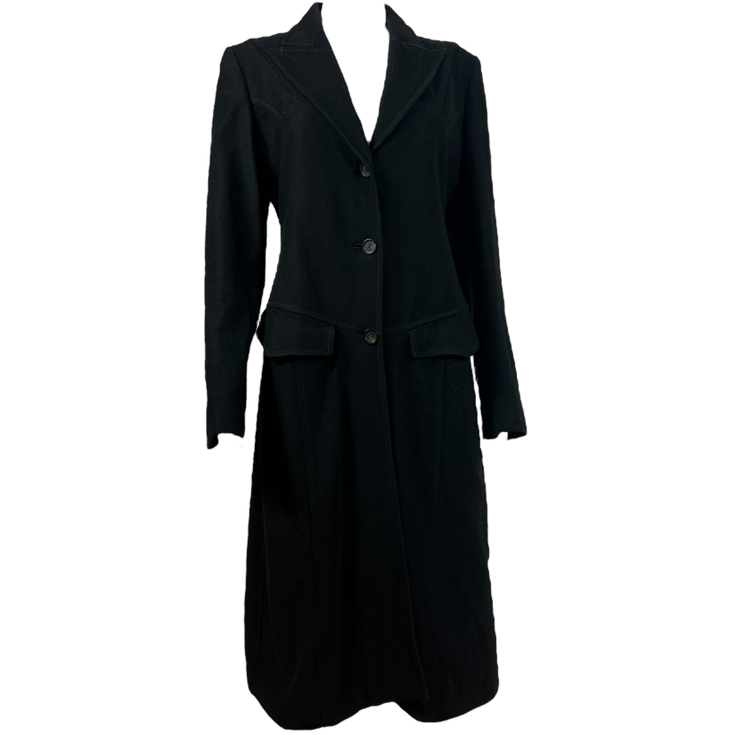 Gucci Black Wool Trench Coat M