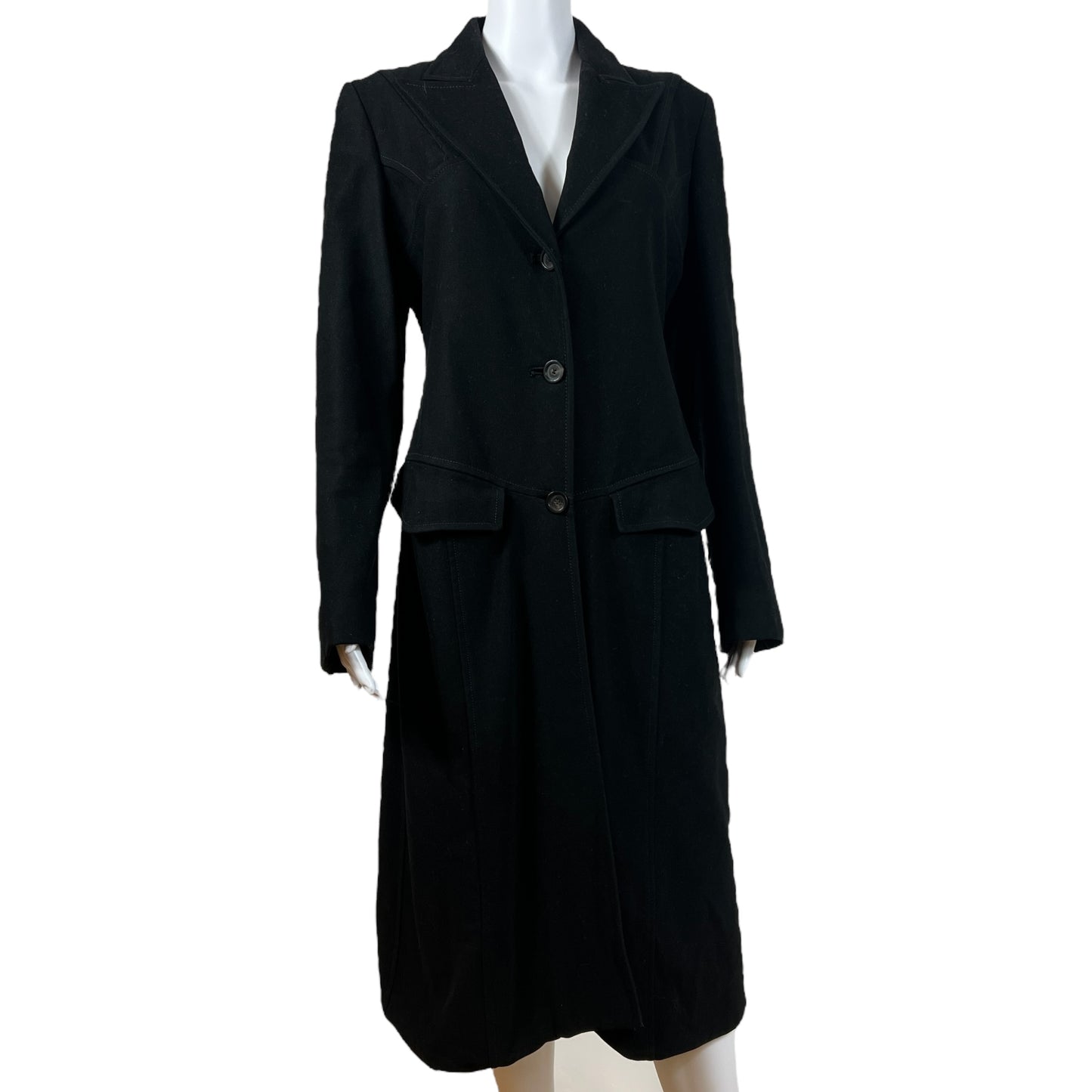 Gucci Black Wool Trench Coat M