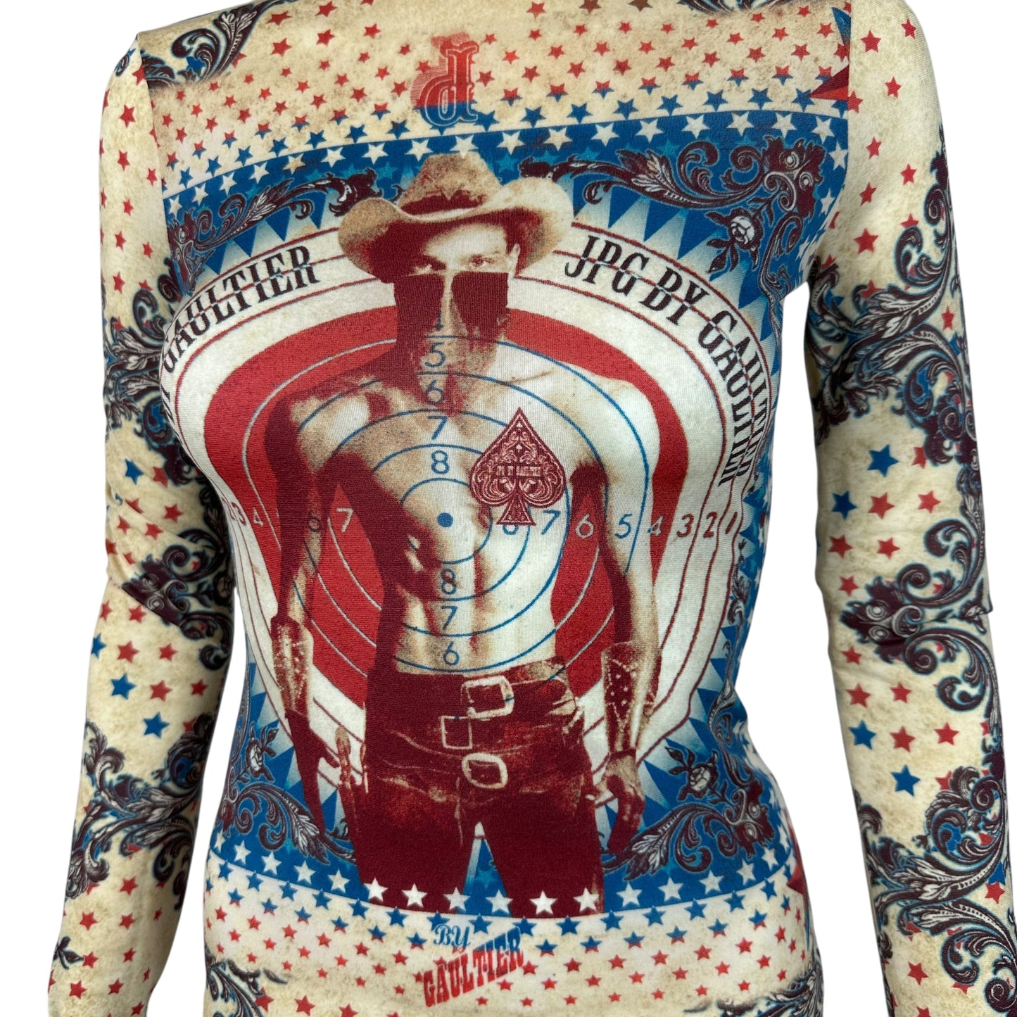 Jean Paul Gaultier Cowboy Print Turtleneck Top - Outfit Repeater