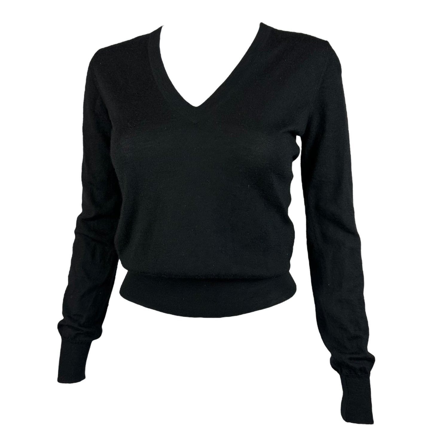 Dolce & Gabbana Black Cashmere V-Neck Sweater