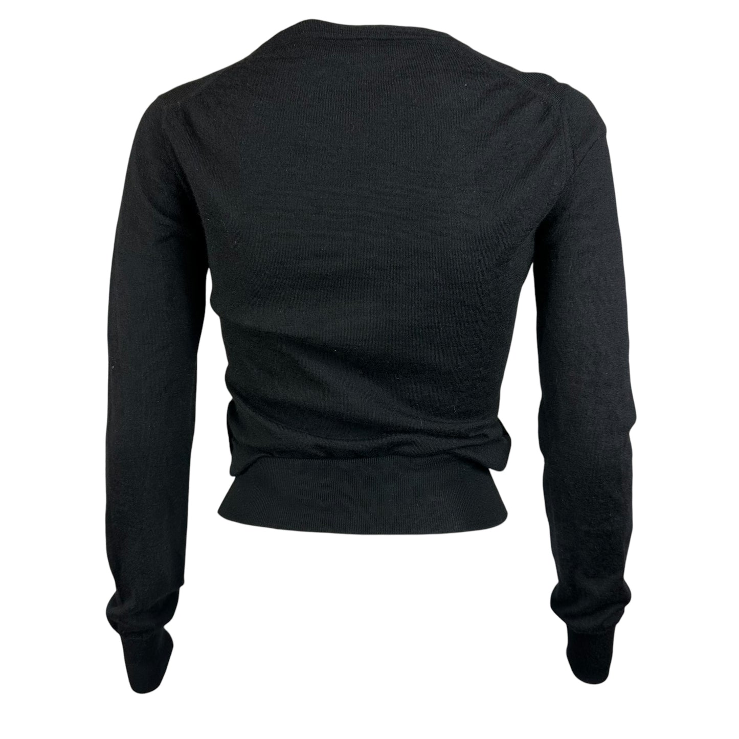 Dolce & Gabbana Black Cashmere V-Neck Sweater