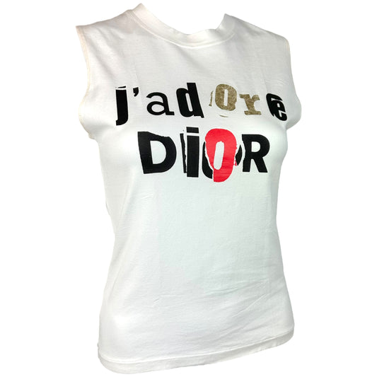 Christian Dior J'Adore Dior S/S 2003 Patchwork Letter Tank