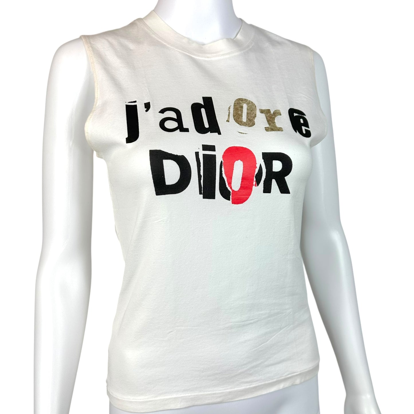 Christian Dior J'Adore Dior S/S 2003 Patchwork Letter Tank