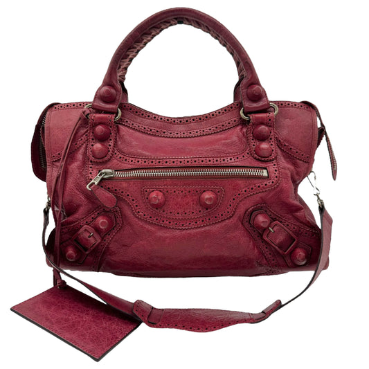 Balenciaga Burgundy Giant City Bag