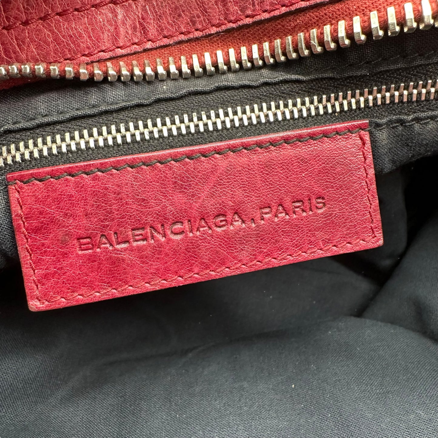 Balenciaga Burgundy Giant City Bag