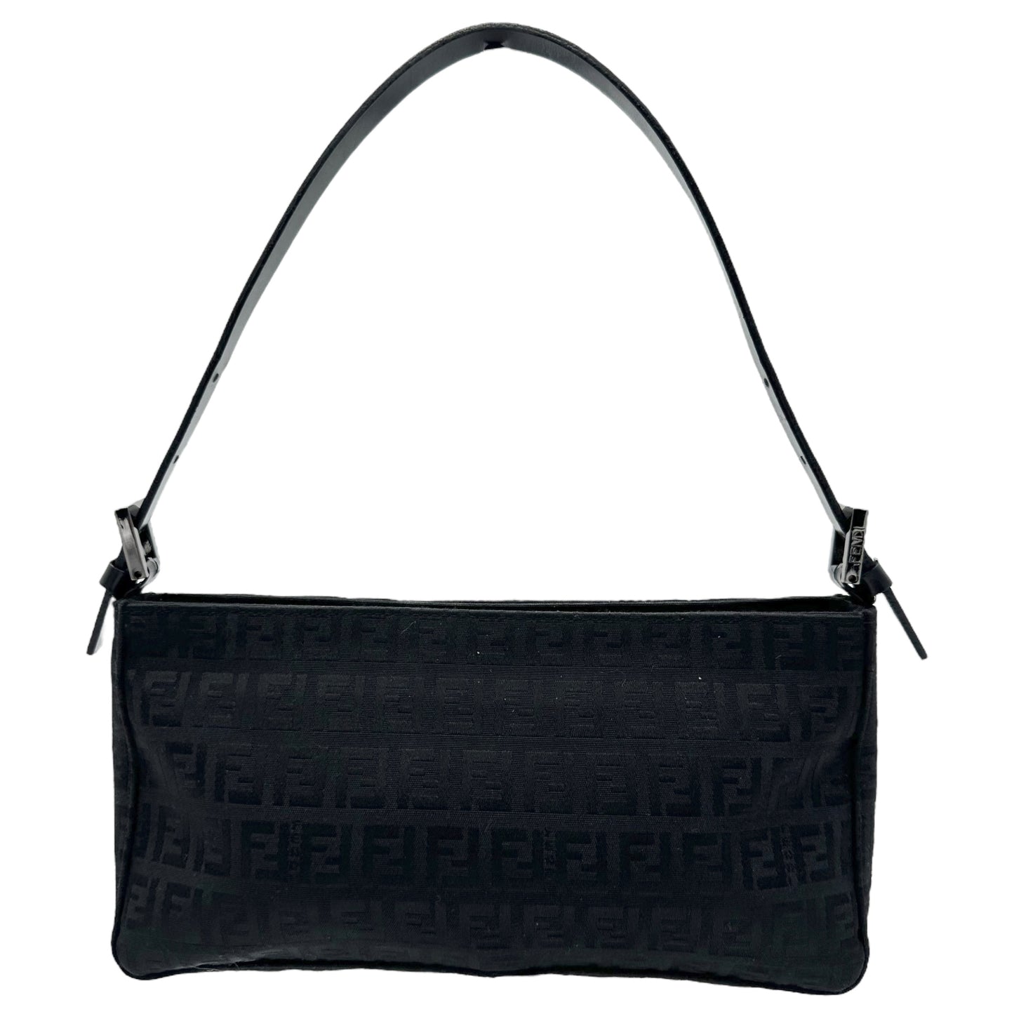 Fendi Black Zucchino Monogram Pochette Bag - Outfit Repeater