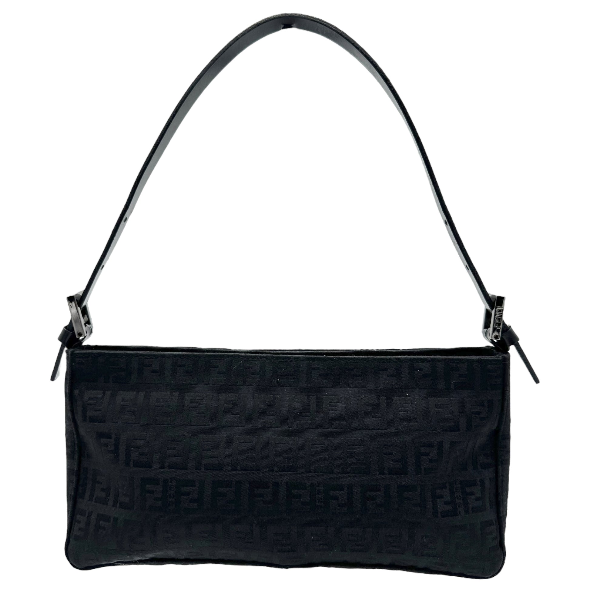 Fendi Black Zucchino Monogram Pochette Bag - Outfit Repeater