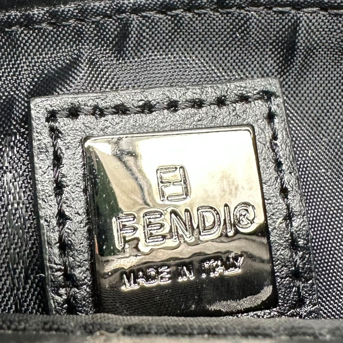 Fendi Black Zucchino Monogram Pochette Bag - Outfit Repeater