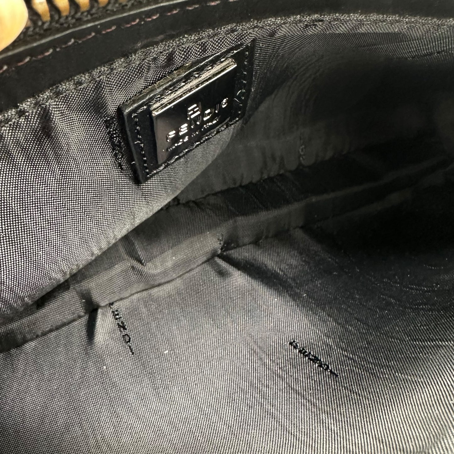 Fendi Black Zucchino Monogram Pochette Bag - Outfit Repeater