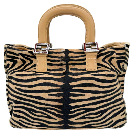 Fendi Zebra Print Ponyhair Mini Tote Bag