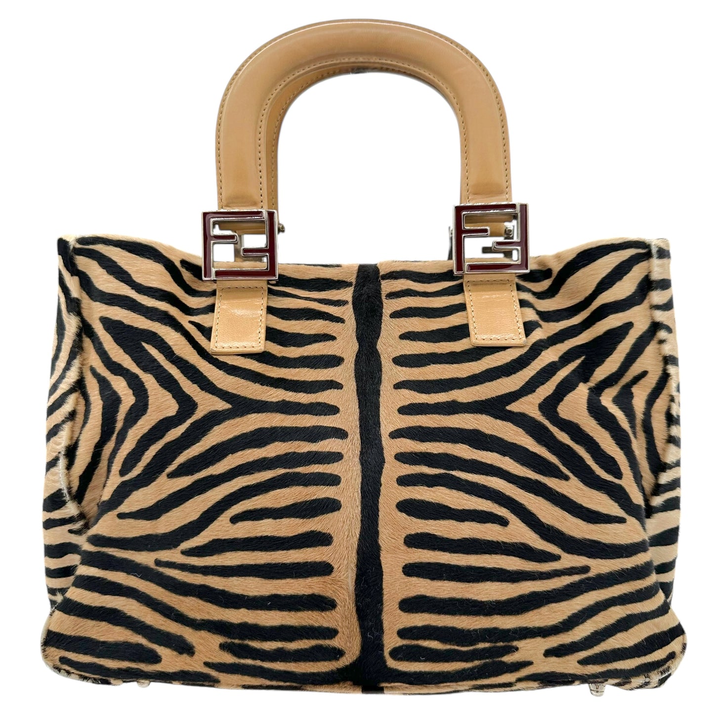 Fendi Zebra Print Ponyhair Mini Tote Bag