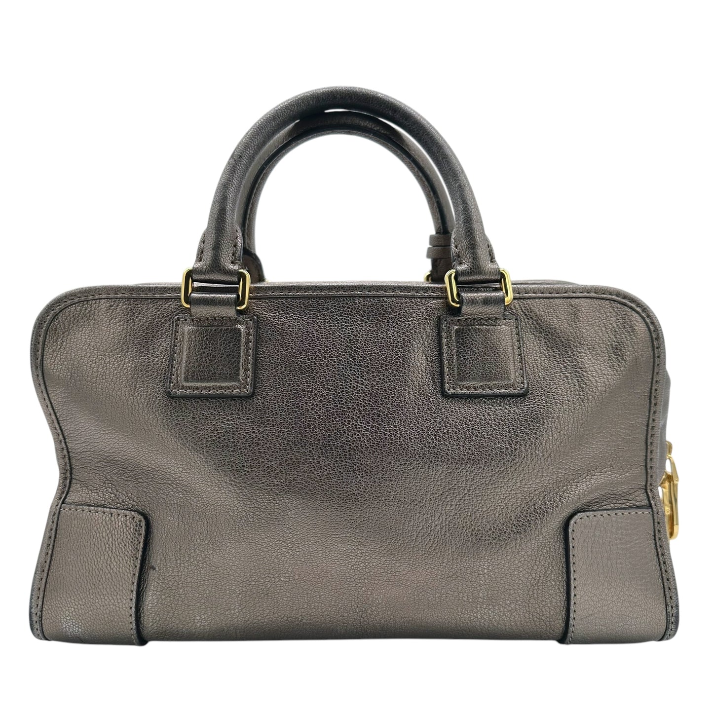 Loewe Metallic Silver Amazona 28 Bag