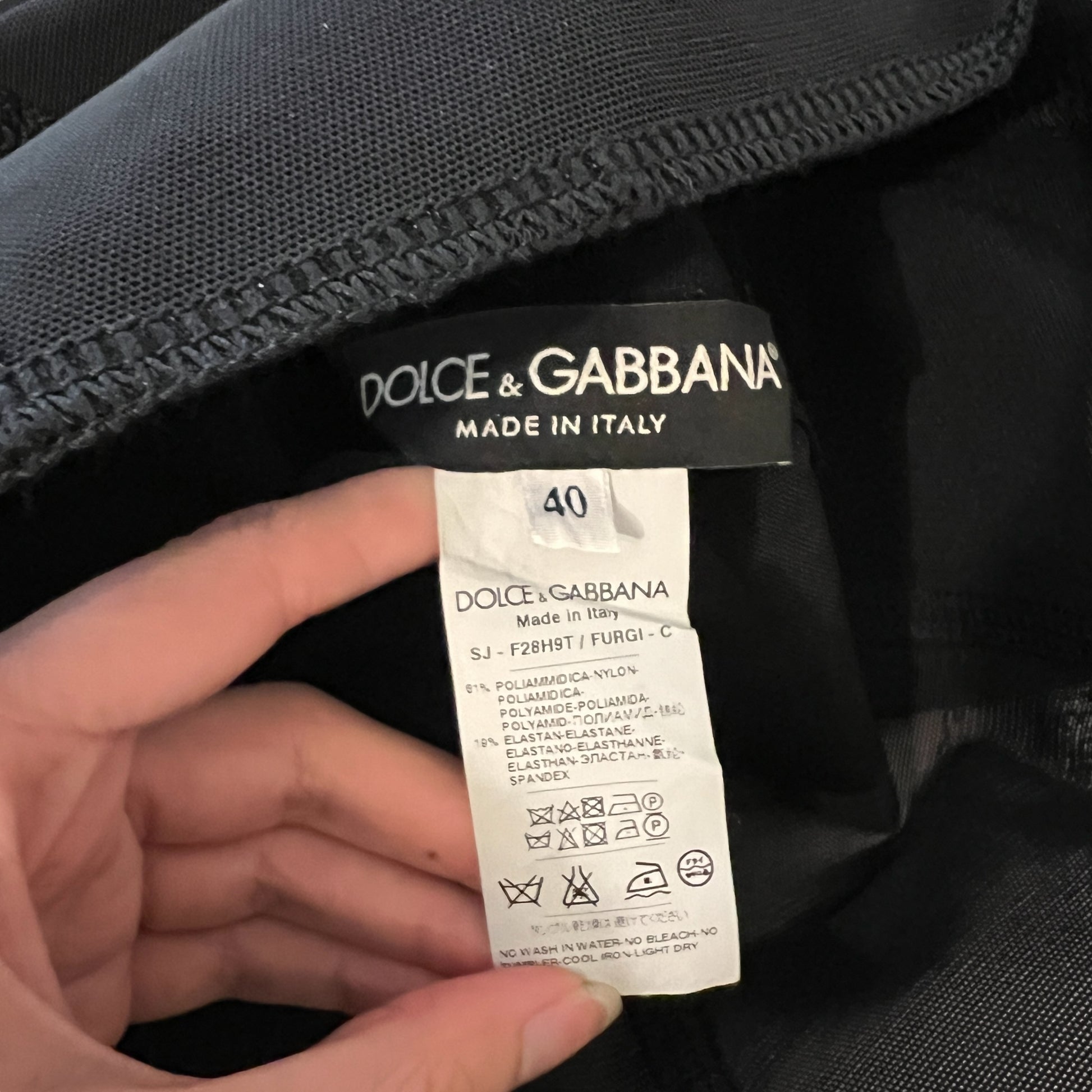 Dolce & Gabbana Black Mesh Blazer & Skirt Set - Outfit Repeater