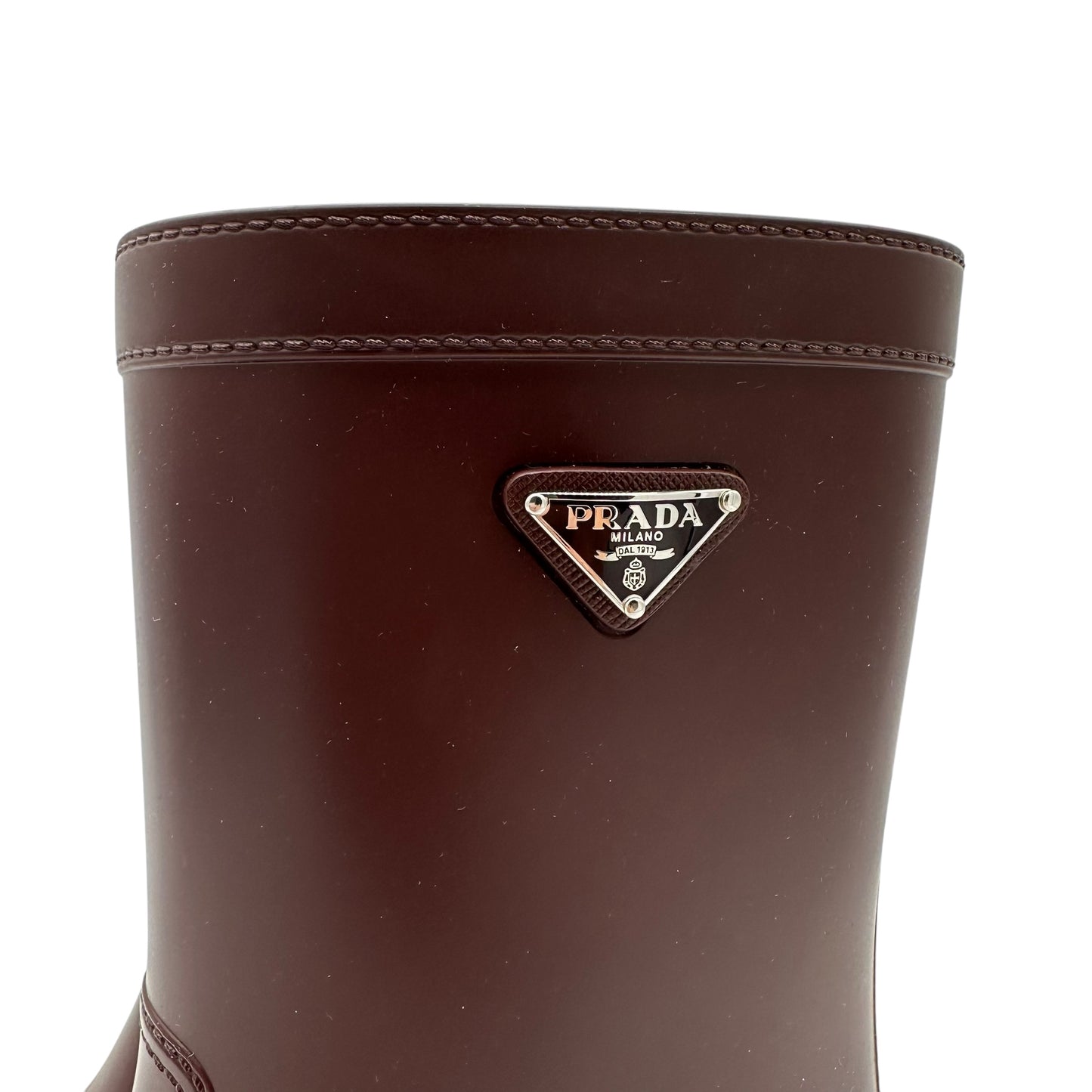 Prada Burgundy Rain Boots