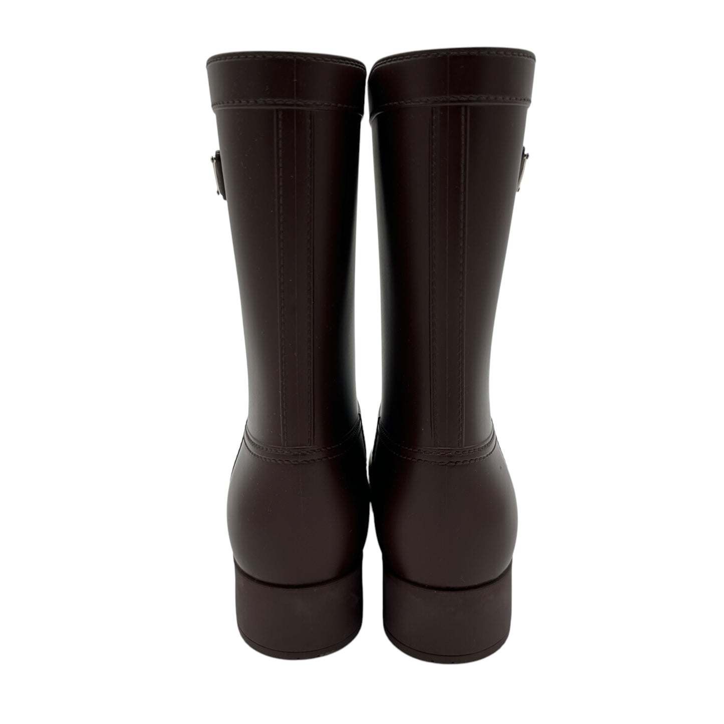 Prada Burgundy Rain Boots