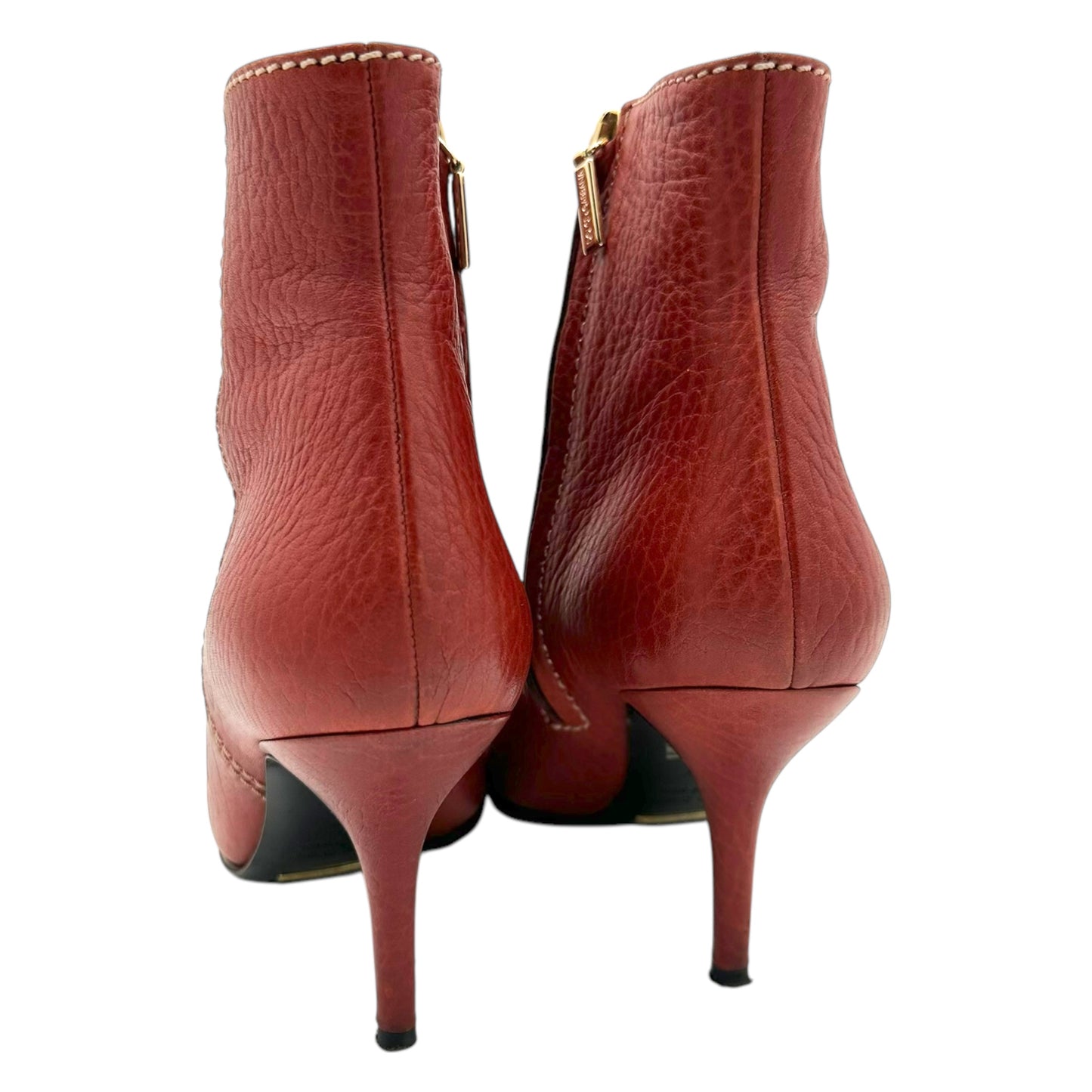 Dolce & Gabbana Red Pointed Toe Heeled Booties