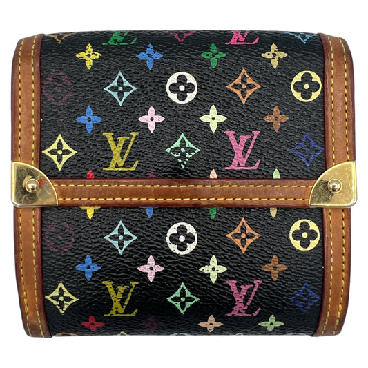 Louis Vuitton Compact Wallet Black Multicolor Monogram