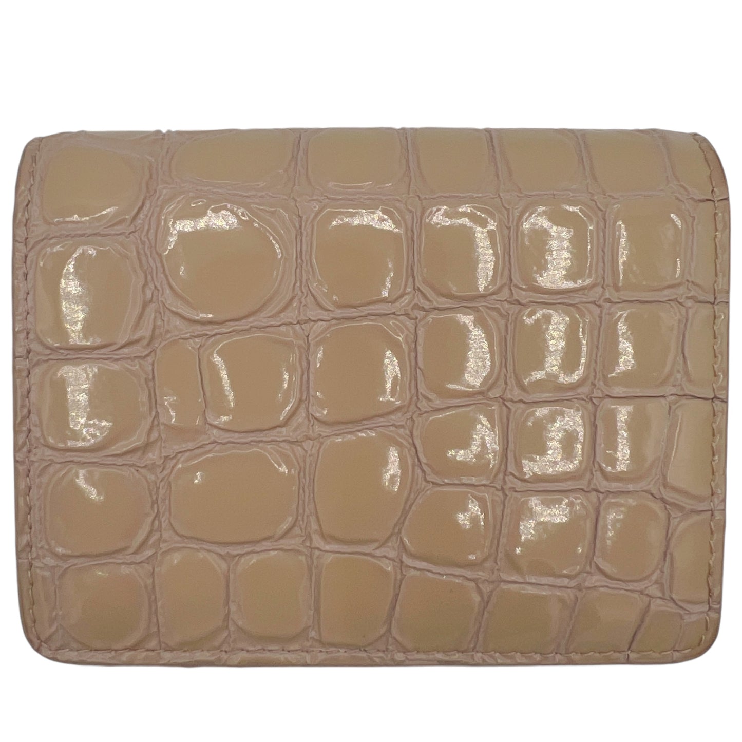 Miu Miu Beige Croc Embossed Wallet