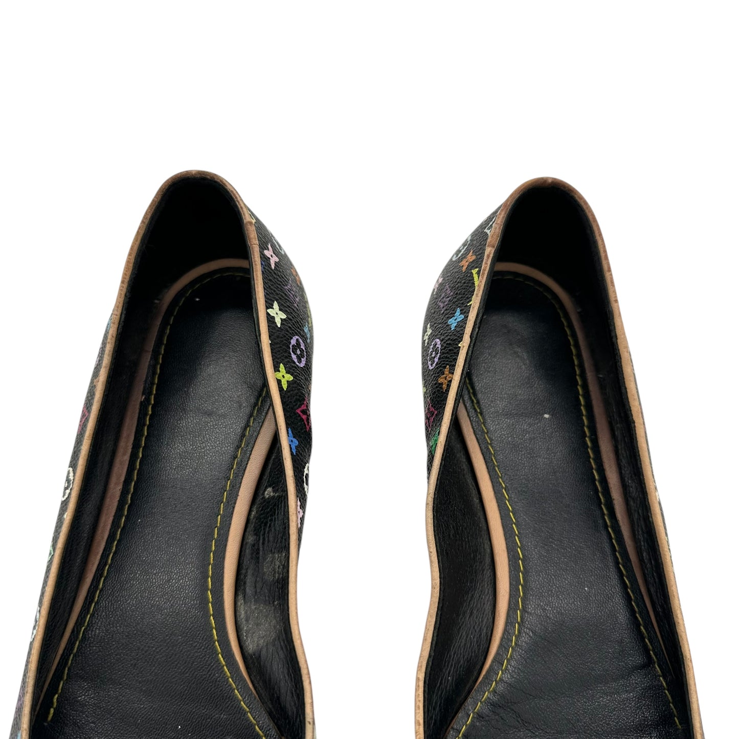 Louis Vuitton Murakami Black Multicolor Monogram Flats