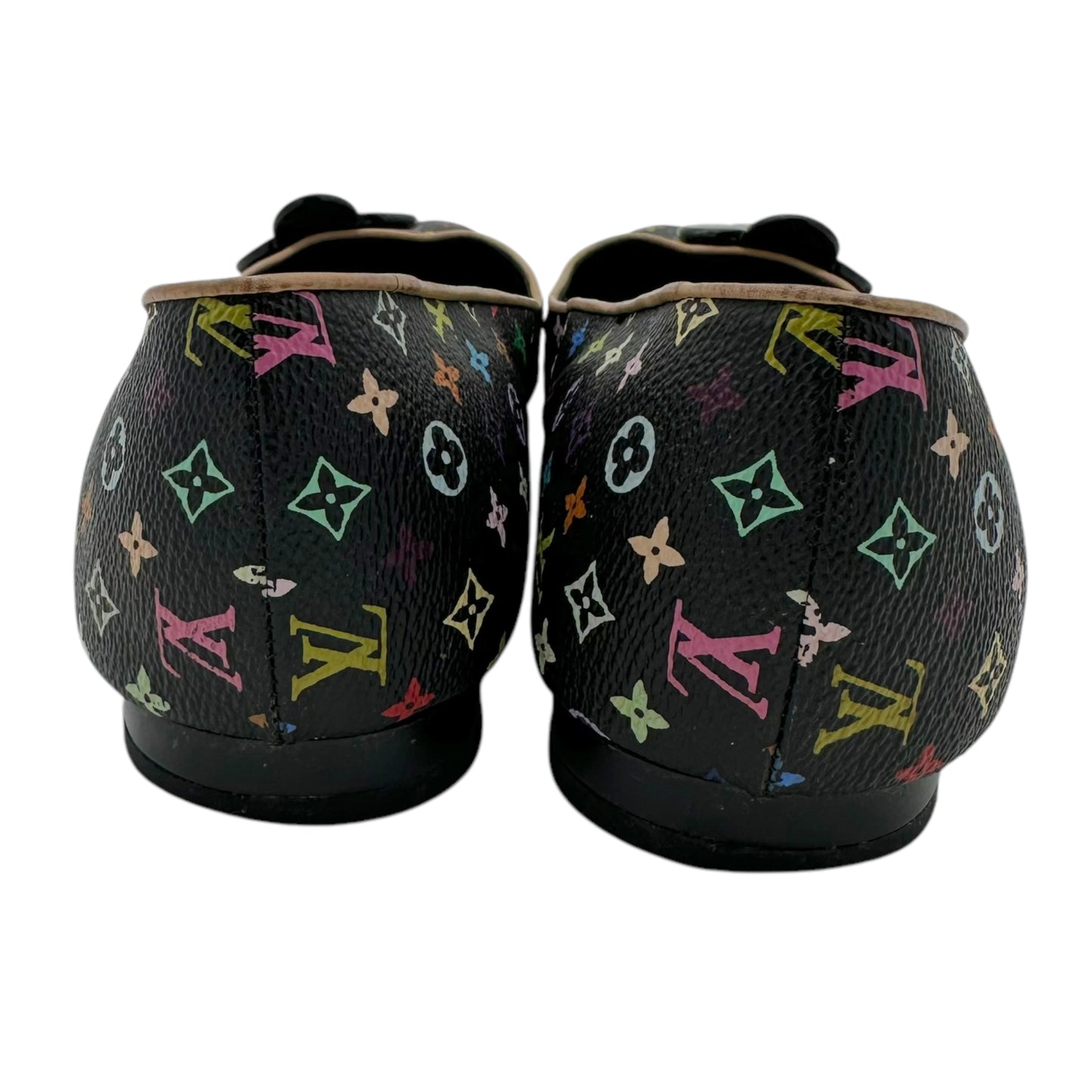 Louis Vuitton Murakami Black Multicolor Monogram Flats