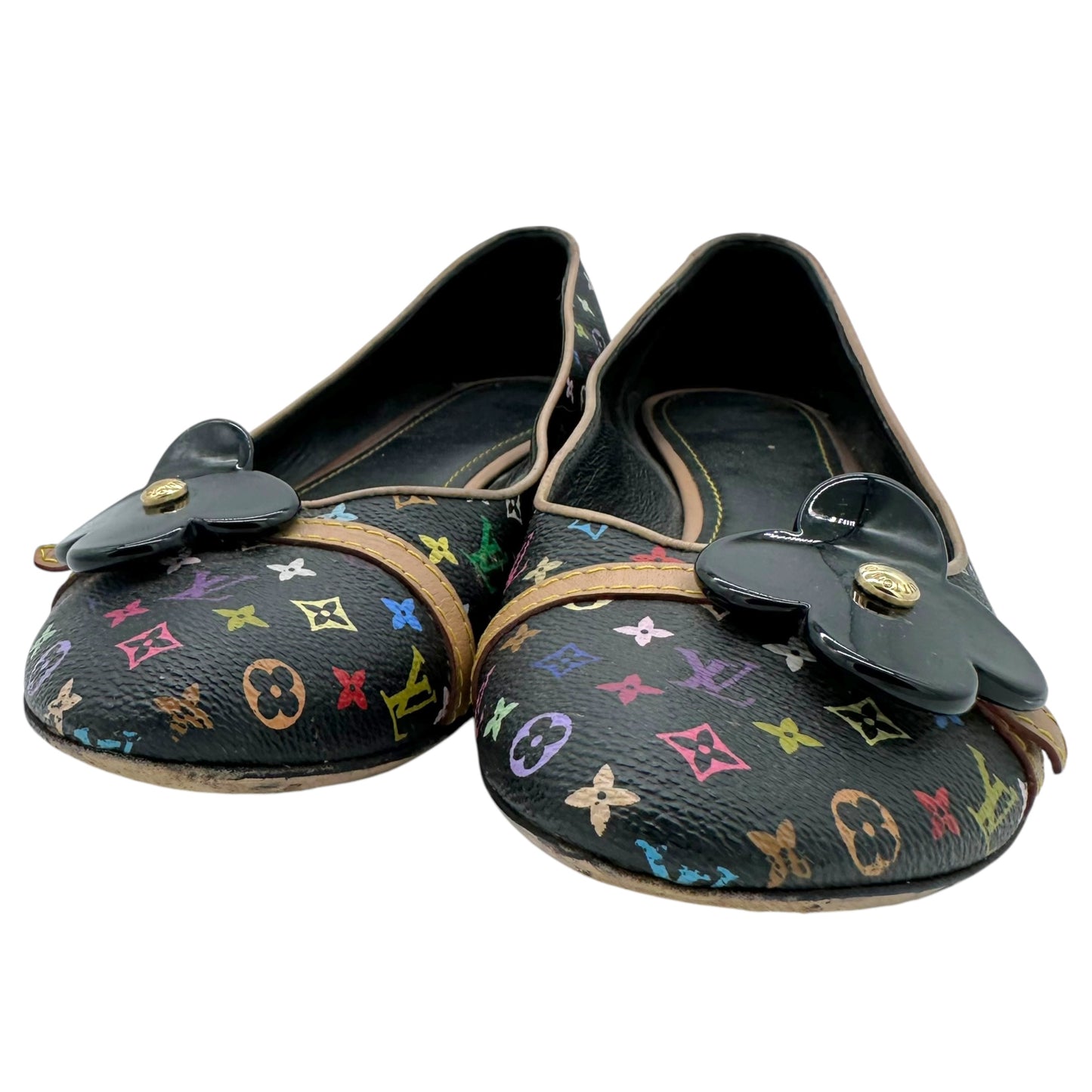 Louis Vuitton Murakami Black Multicolor Monogram Flats