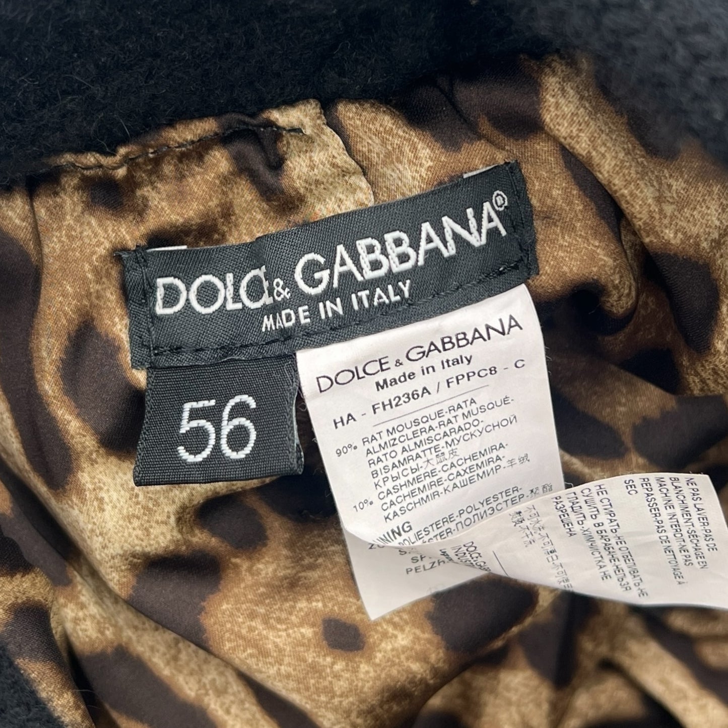 Dolce & Gabbana Leopard Print Fur & Cashmere Hat - Outfit Repeater