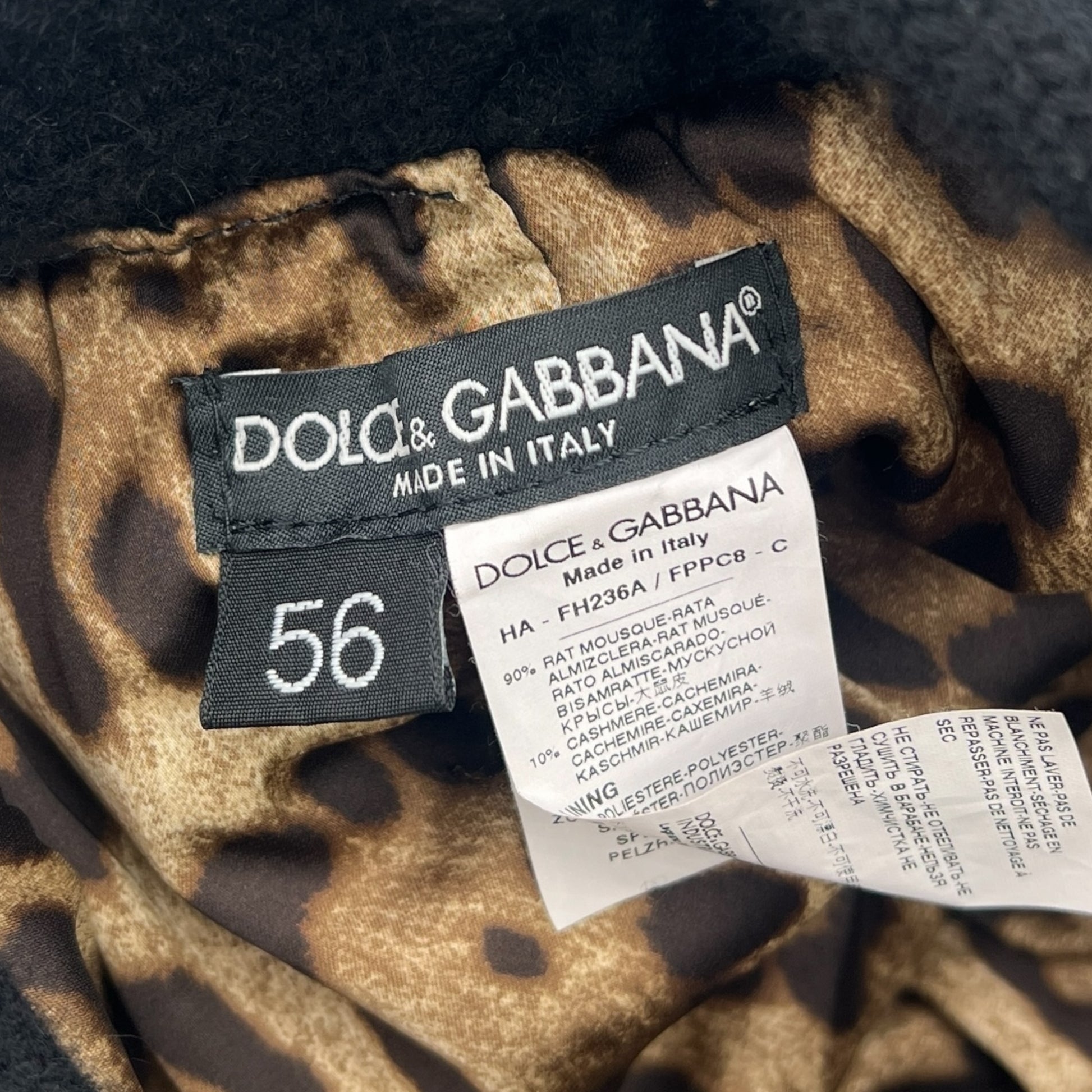Dolce & Gabbana Leopard Print Fur & Cashmere Hat - Outfit Repeater