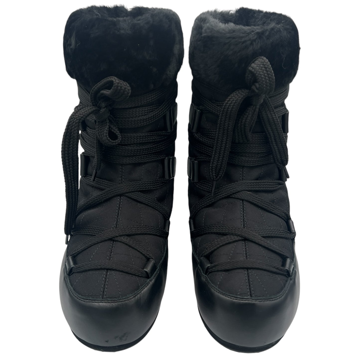 Chanel Black Shearling Moon Boots - Outfit Repeater