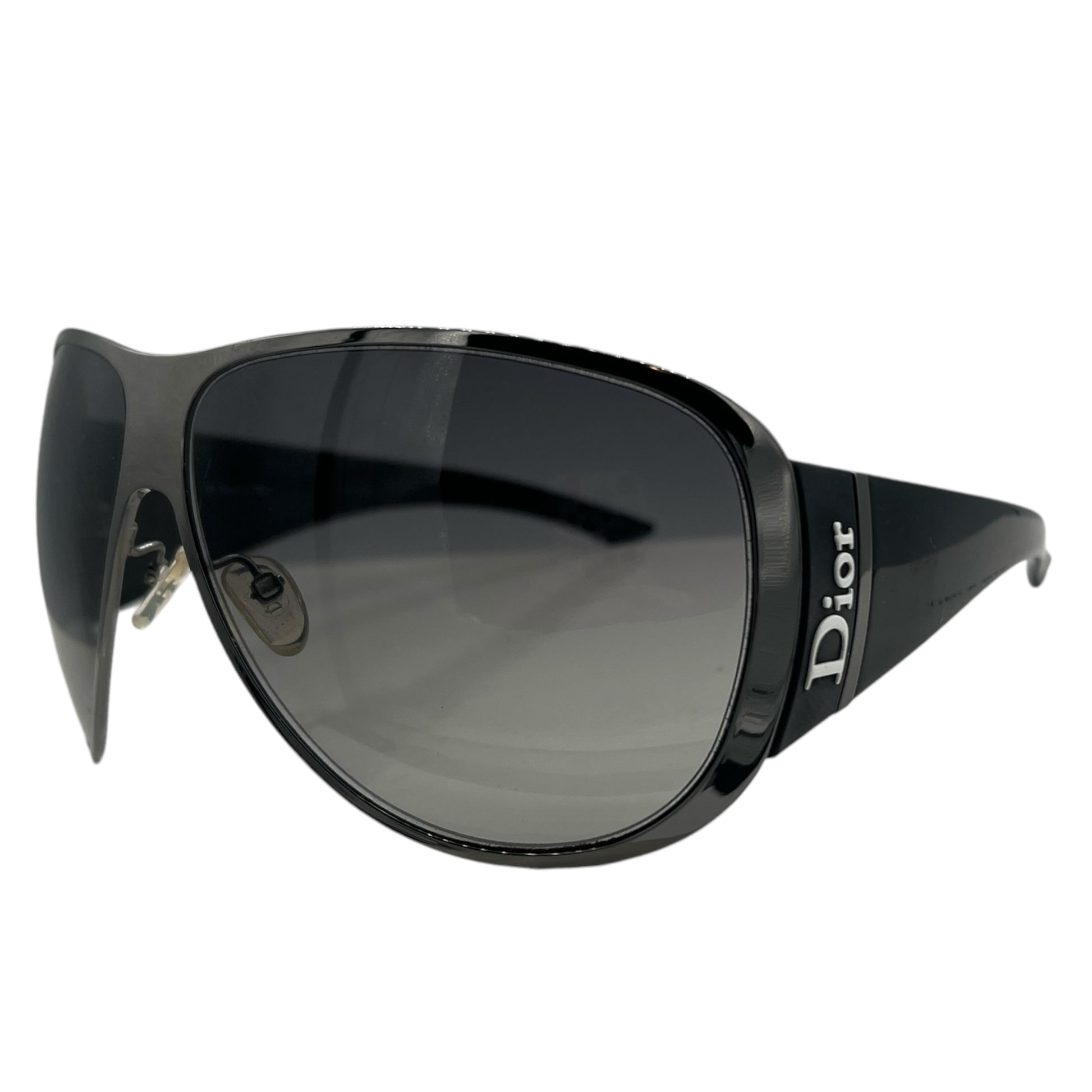 Christian Dior Subdior 1 Black Shield Sunglasses - Outfit Repeater