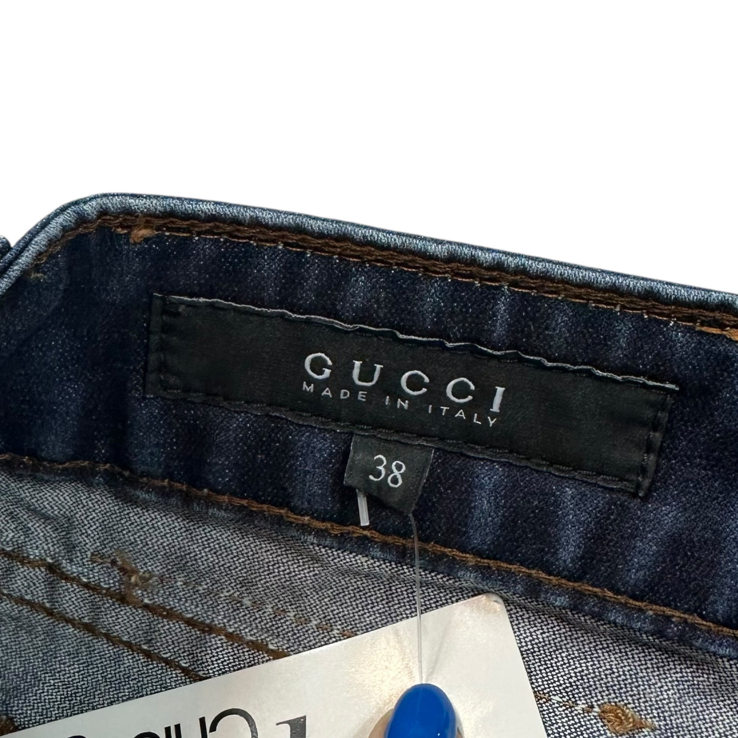 Gucci F/W 2006 Dark Wash Logo Pocket Jeans