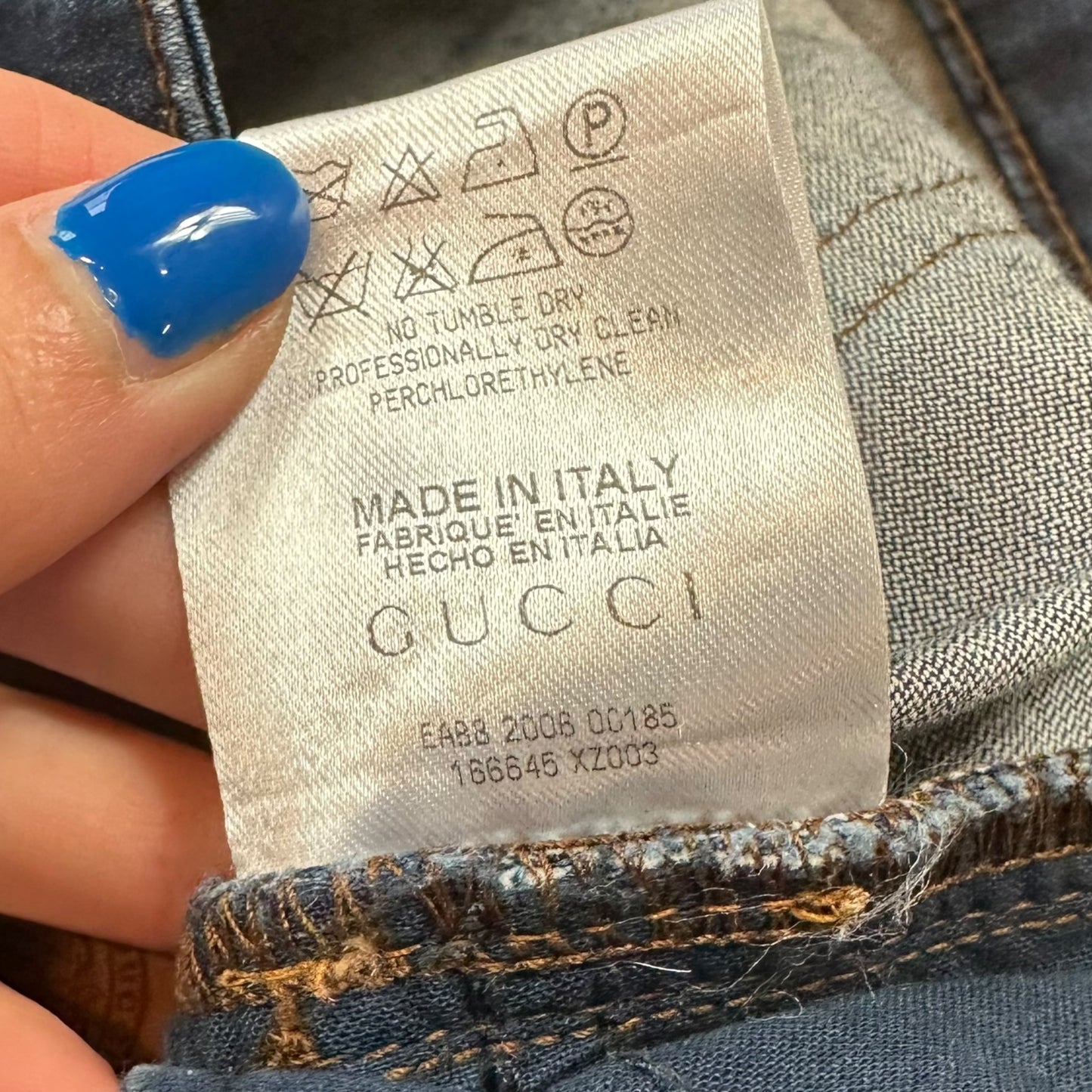 Gucci F/W 2006 Dark Wash Logo Pocket Jeans