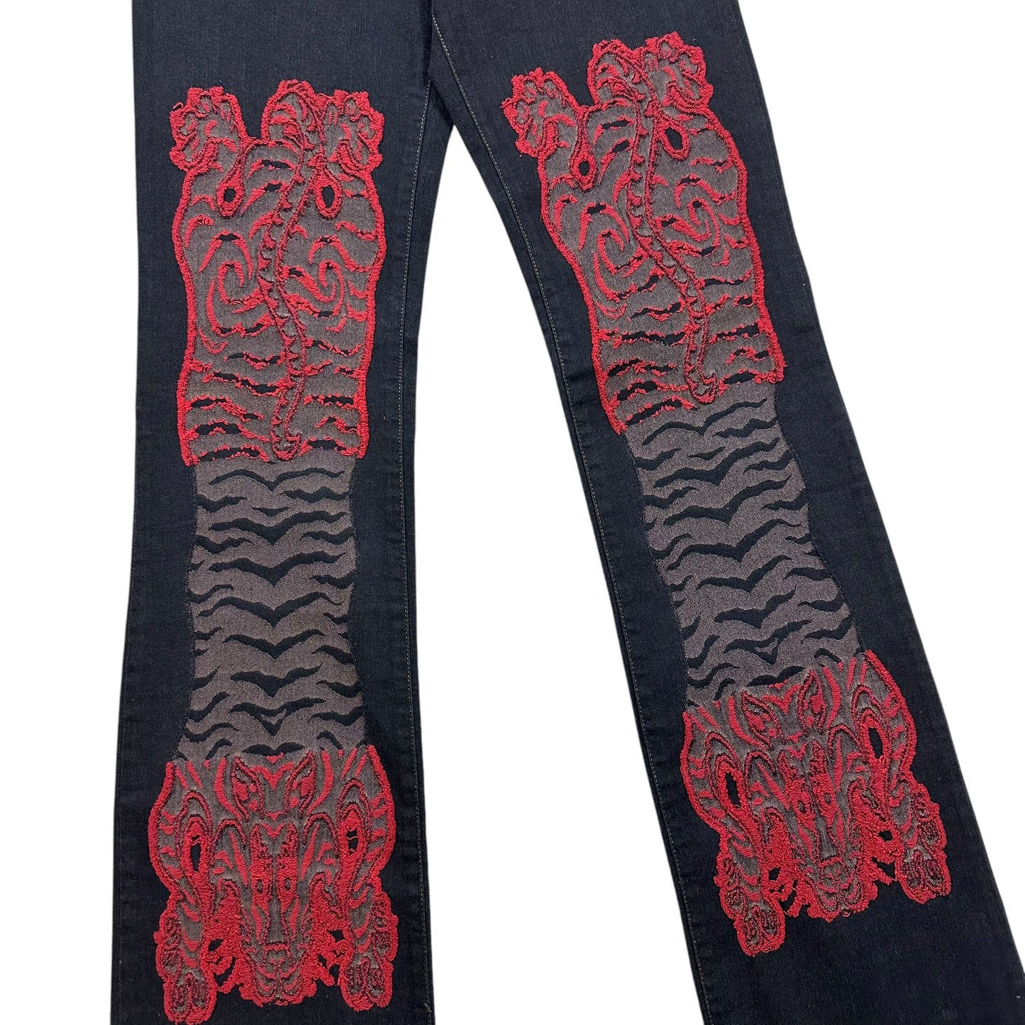 Just Cavalli Roberto Cavalli Red Tiger Embroidered Jeans