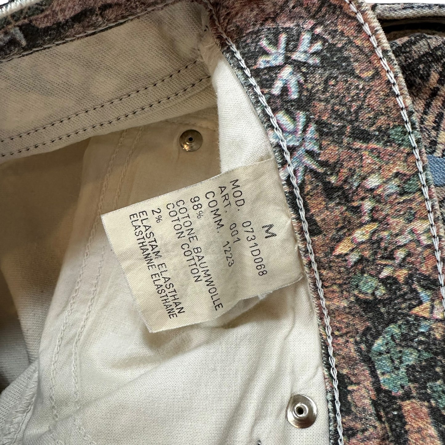 Roberto Cavalli 90's Holy Figures Mosaic Tile Printed Jeans - Outfit Repeater