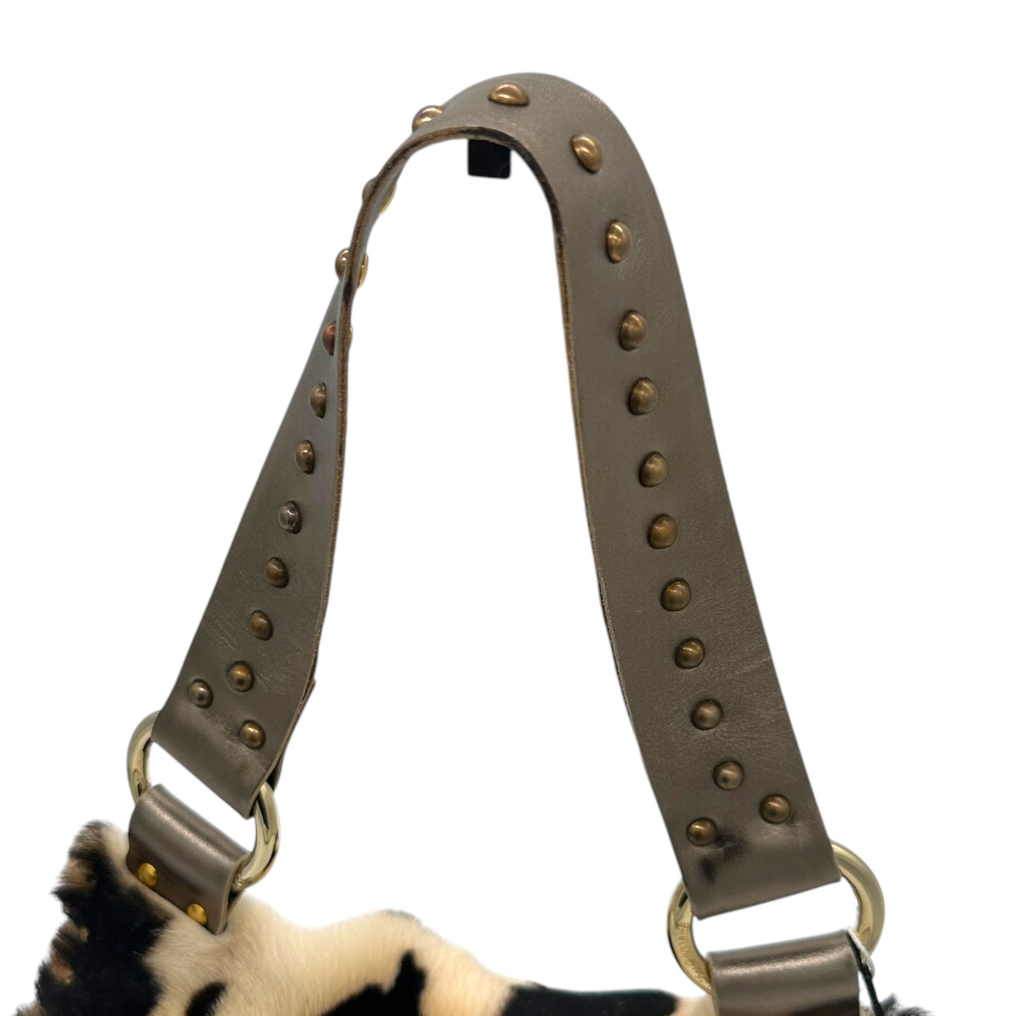 D&G Dolce & Gabbana Cowhide Studded Logo Bag