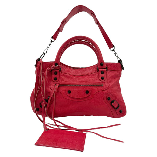 Balenciaga Red Leather City Bag