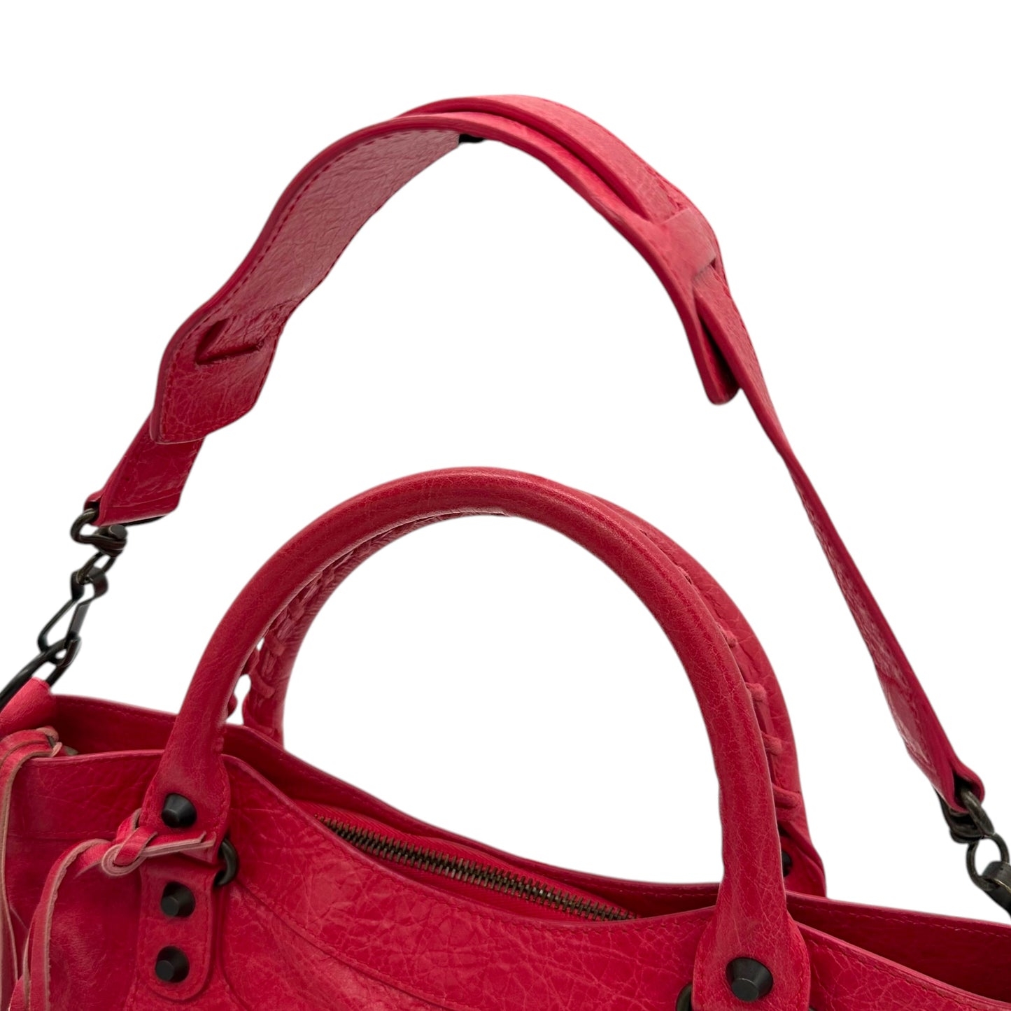 Balenciaga Red Leather City Bag