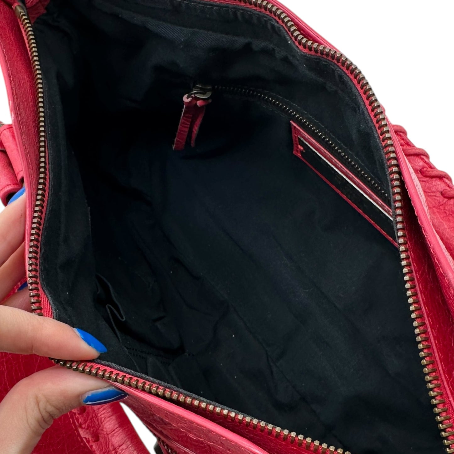 Balenciaga Red Leather City Bag