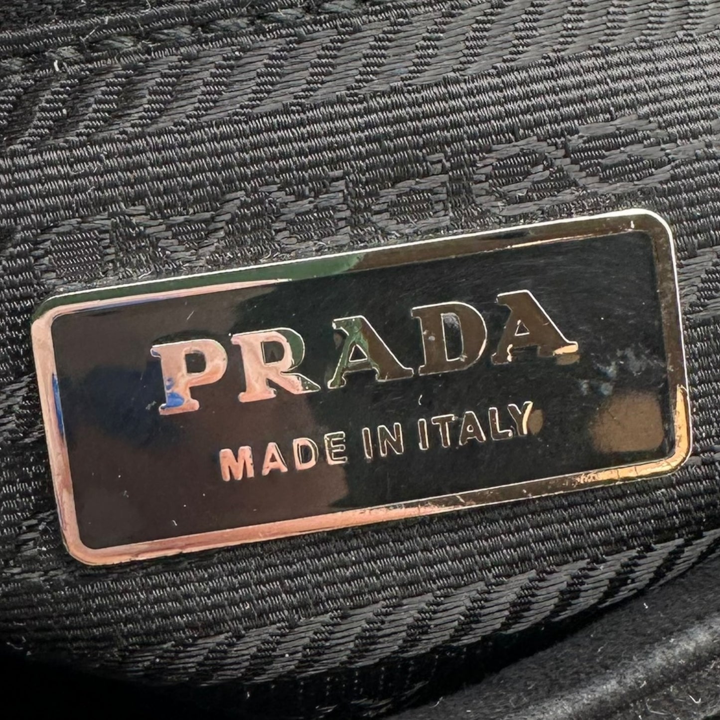 Prada Black Suede Buckled Mini Shoulder Bag