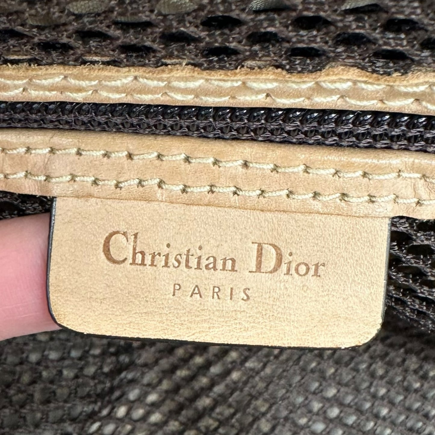 Christian Dior Tan Monogram Canvas Toiletry Bag